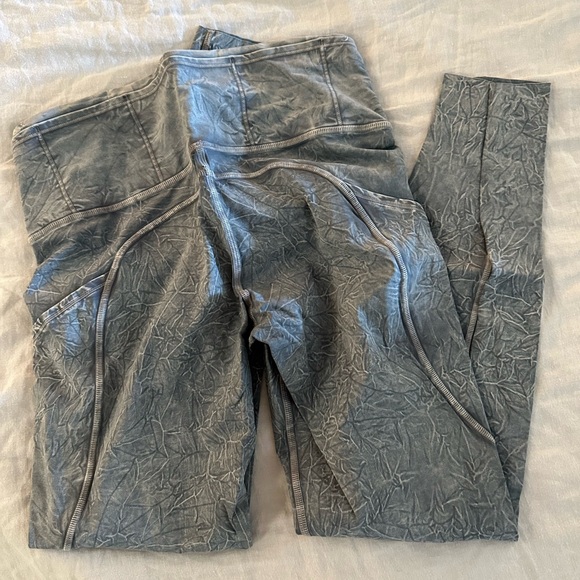 Lululemon Fast and Free High Rise Tight 25" Ice Wash Asphalt Grey 6 - Picture 9 of 9